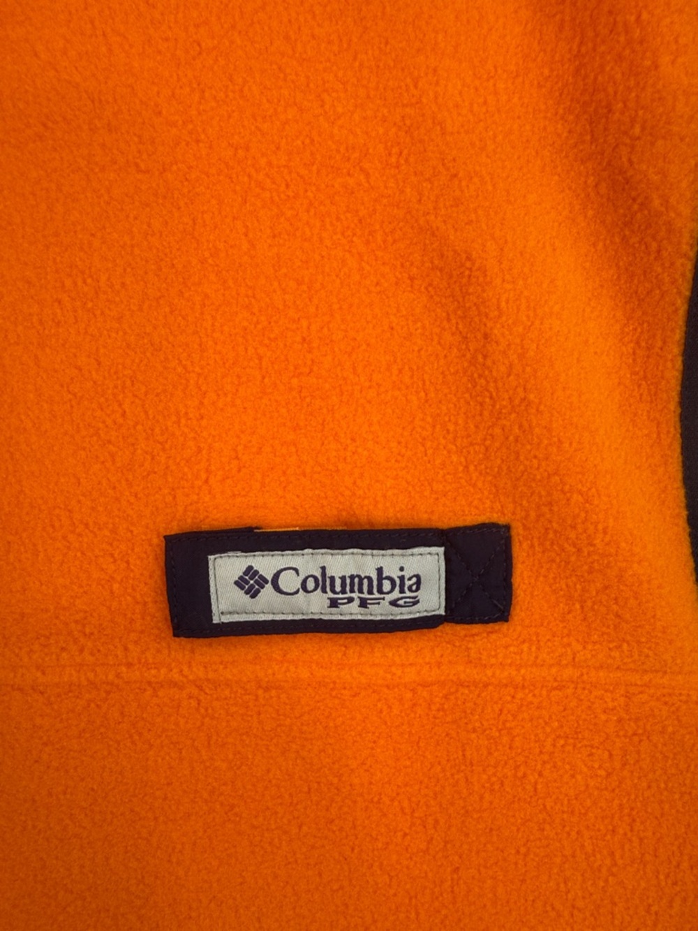 Columbia PFG Mens 2XL Orange Fleece  full zip Vest with Black Trim Fishing - Picture 2 of 9